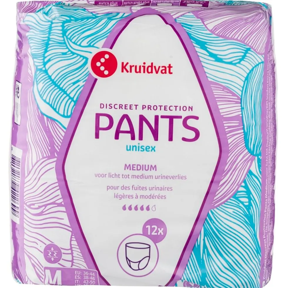 kruidvat-discreet-protection-u-fuRnlGes-1.webp Discount Kruidvat Discreet Protection Unisex Medium Incontinentiebroekjes