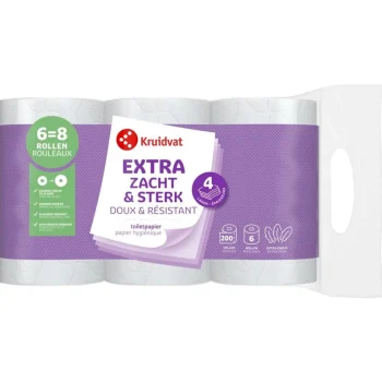 Discount Kruidvat Extra Zacht & Sterk 4-Laags Toiletpapier
