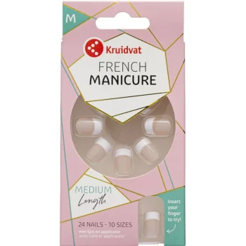 New Kruidvat Salon Nails French Manicure Medium Length Kunstnagels
