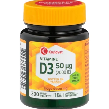 Fashion Kruidvat Vitamine D3 50 Mcg Kauwtabletten