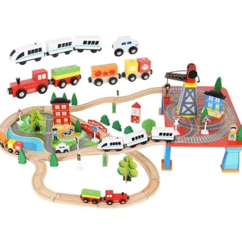 Clearance Kruzzel 88 Delige Speelgoed Houten Treinset Met Elektrische Trein