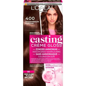Best Casting L'Oréal Paris Crème Gloss 400 Middenbruin Semi-Permanente Haarkleuring