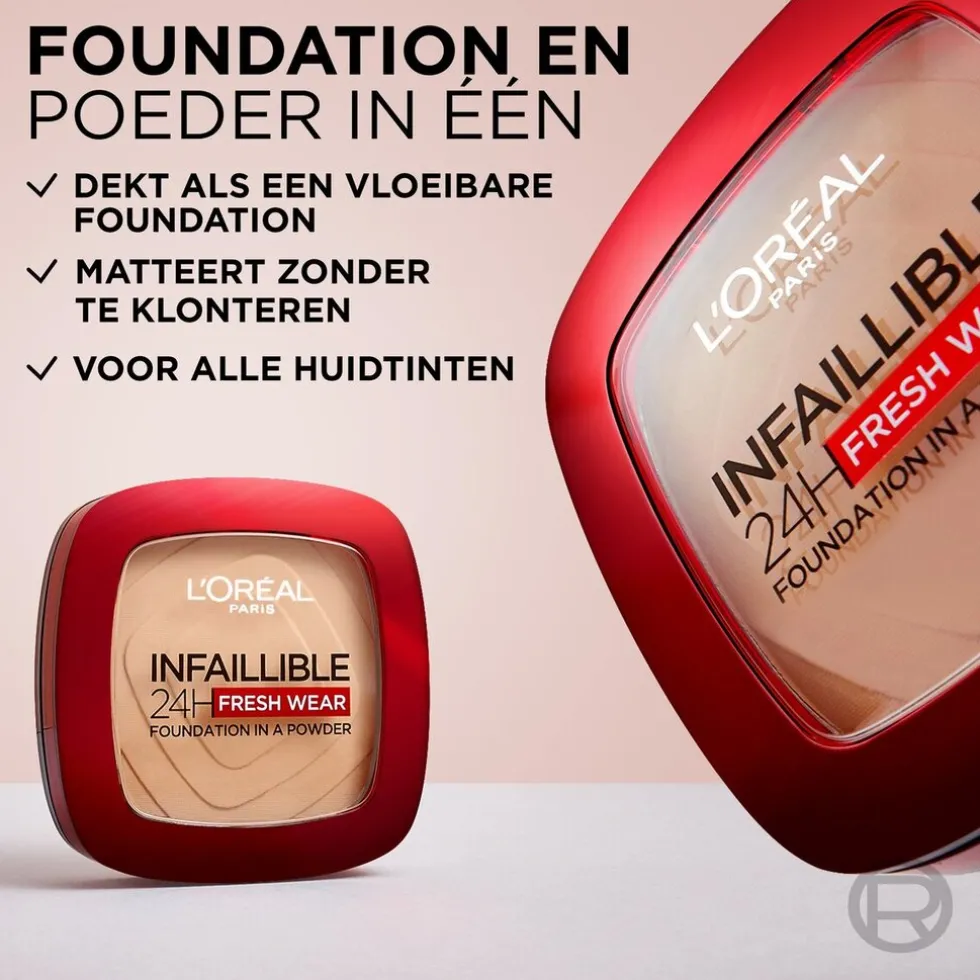loral-paris-infaillible-24h-fr-DSGrkCge-4.webp Sale L'Oreal L'Oréal Paris Infaillible 24H Fresh Wear 120 Vanille Foundation In A Powder