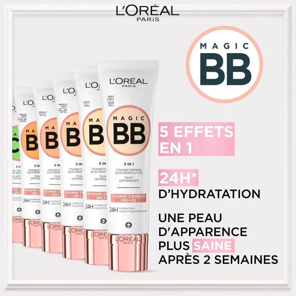 loral-paris-magic-bb-medium-li-mPoeSJFP-5.webp Clearance L'Oreal L'Oréal Paris Magic BB Medium Light 5-in-1 Transforming Skin Corrector