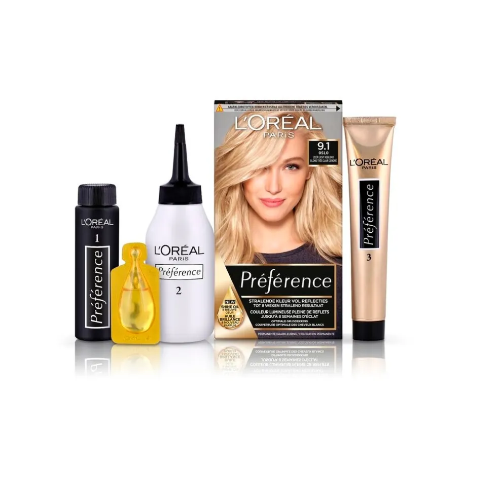 loral-paris-prfrence-91-zeer-l-FZdiKZVq-2.webp Fashion Preference L'Oréal Paris Préférence 9.1 Zeer Licht Asblond Permanente Haarkleuring