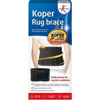 New Lucovitaal Koper Brace Rug (Verstelbare XSXXL)