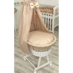 Online MamaLoes Pure Beige Deluxe Wit Baby Wiegje