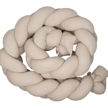 Best MamaLoes Soft Cotton Ecru 210 Cm Braided Bedbumper