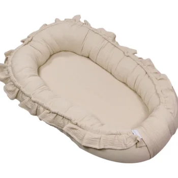 Hot MamaLoes Soft Cotton Ruffle Ecru Babynest