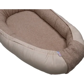 Outlet MamaLoes Teddy Boucle Nougat Omkeerbaar Babynest