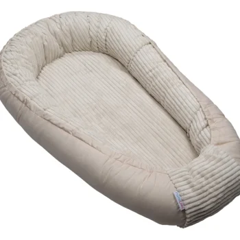 New MamaLoes Velours Rib Beige Omkeerbaar Babynest