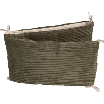 Online MamaLoes Velours Rib Groen 30 X 180 Cm Bedbumper