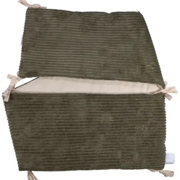 Online MamaLoes Velours Rib Groen 30 X 180 Cm Bedbumper