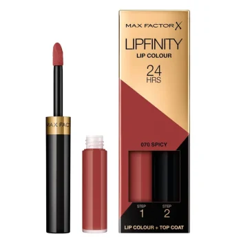 Sale Max Factor Lipfinity Lip Colour 070 Spicy 2-Step Longlasting Lipstick