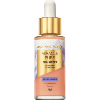 New Max Factor Miracle Pure Skin Reset 40-60 Light 2-in-1 Serum Foundation