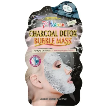 Clearance 7th Heaven Montagne Jeunesse Charcoal Detox Bubble Sheet Mask