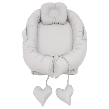 Discount MorDesign Grey Babynest Met Kussen