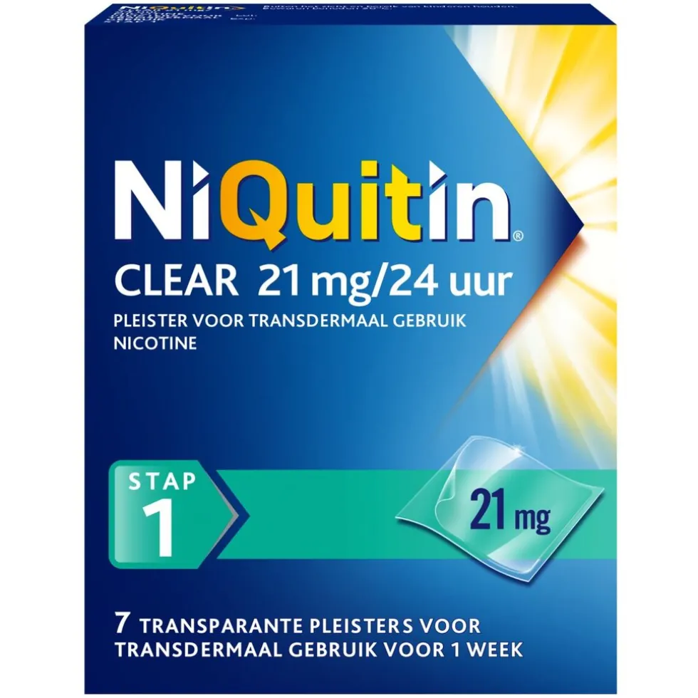 niquitin-clear-pleister-stap-1-DZXSWGBJ-0.webp Clearance Niquitin Clear Pleister Stap 1 - 21 Mg - Nicotinepleister