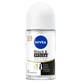 Hot Nivea Black & White Invisible Silky Smooth Antitranspirant Roller