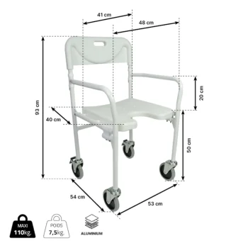 Best Identités Orange Medicals Tobago Opklapbare Douchestoel