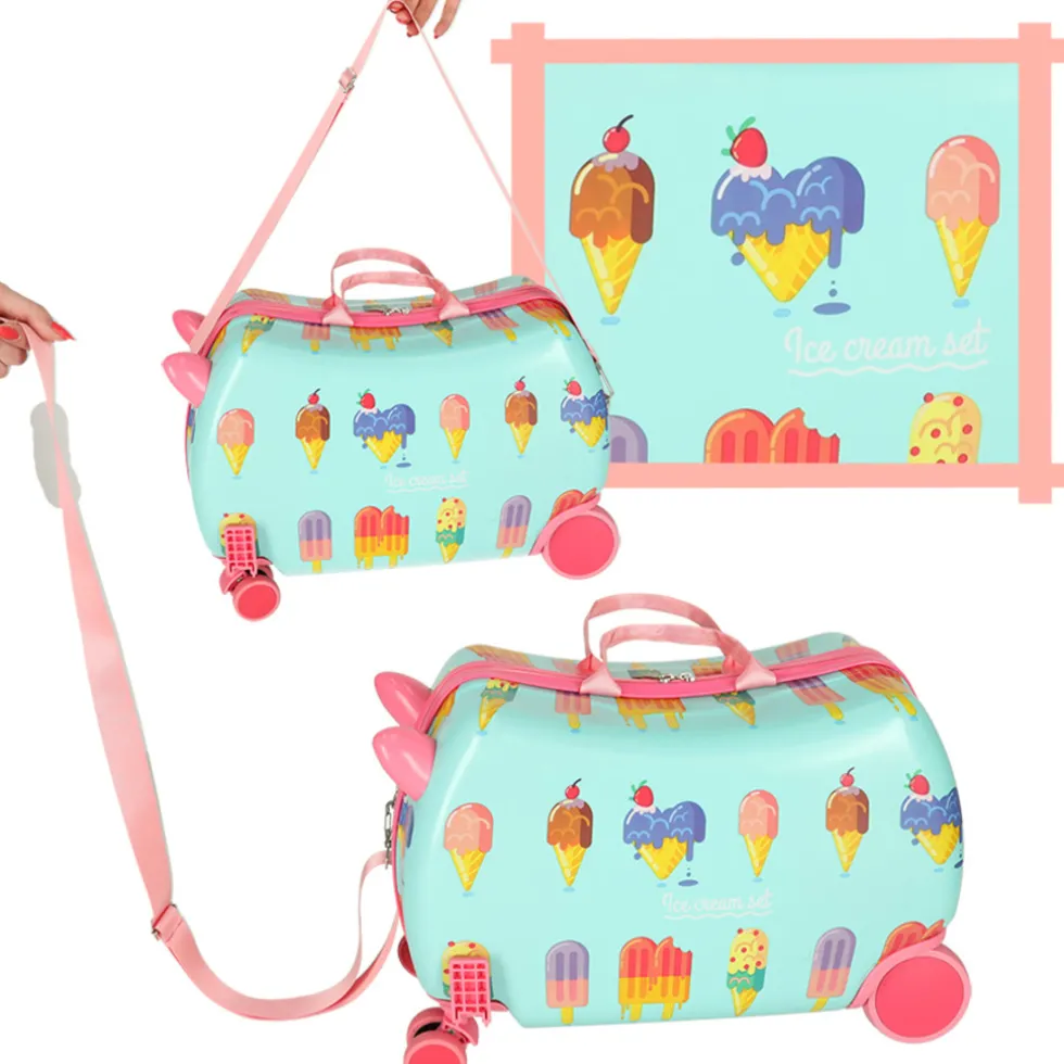 perphoenix-ride-on-reiskoffer-XhXhnfnE-4.webp Online PerPhoenix Ride On Reiskoffer Kinderen Ijsjes Motief Op Wielen