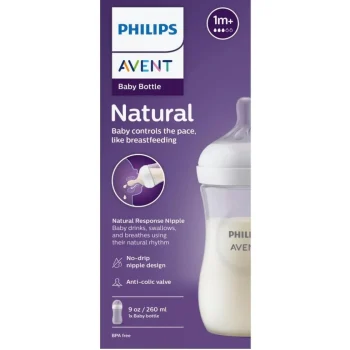 Hot Philips Avent Natural Response SCY903/01 1m+ Babyfles Met Natuurlijke Zuigreflex Flesspeen