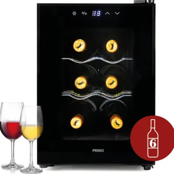 Hot PRIMO PR168WK Energie E Wijnkoeler 6 Flessen