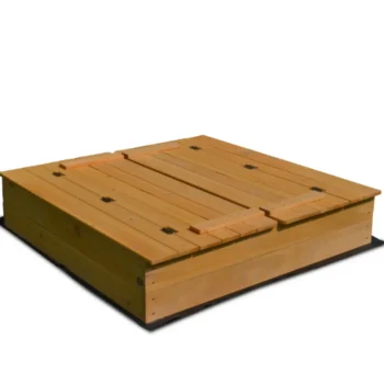 Fashion Rijoka Houten Zandbak Inklapbaar 2 Banken Inclusief Grondzeil Vierkant