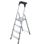 Outlet Rijoka Huishoudtrap Aluminium 4 Treden Anti Slip Treden Opbergkapje