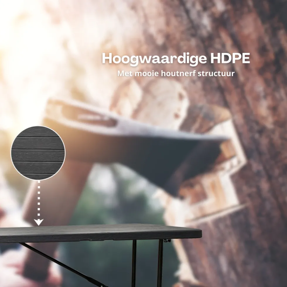 rijoka-inklapbare-picknicktafe-fkCjSQnV-2.webp Fashion Rijoka Inklapbare Picknicktafel Set Houtlook Design Klaptafel Biertafel