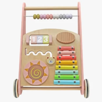 Fashion Rijoka Loopwagen Hout Voor Baby Educatieve Looptrainer Anti Slip Wieltjes Babywalker