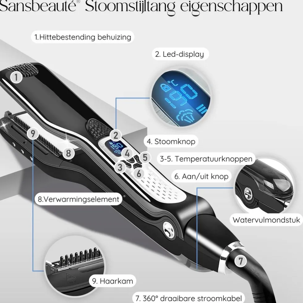 sansbeaut-professionele-stooms-sUVuGMyZ-2.webp Outlet Sansbeauté Professionele Stoomstijltang 4.1