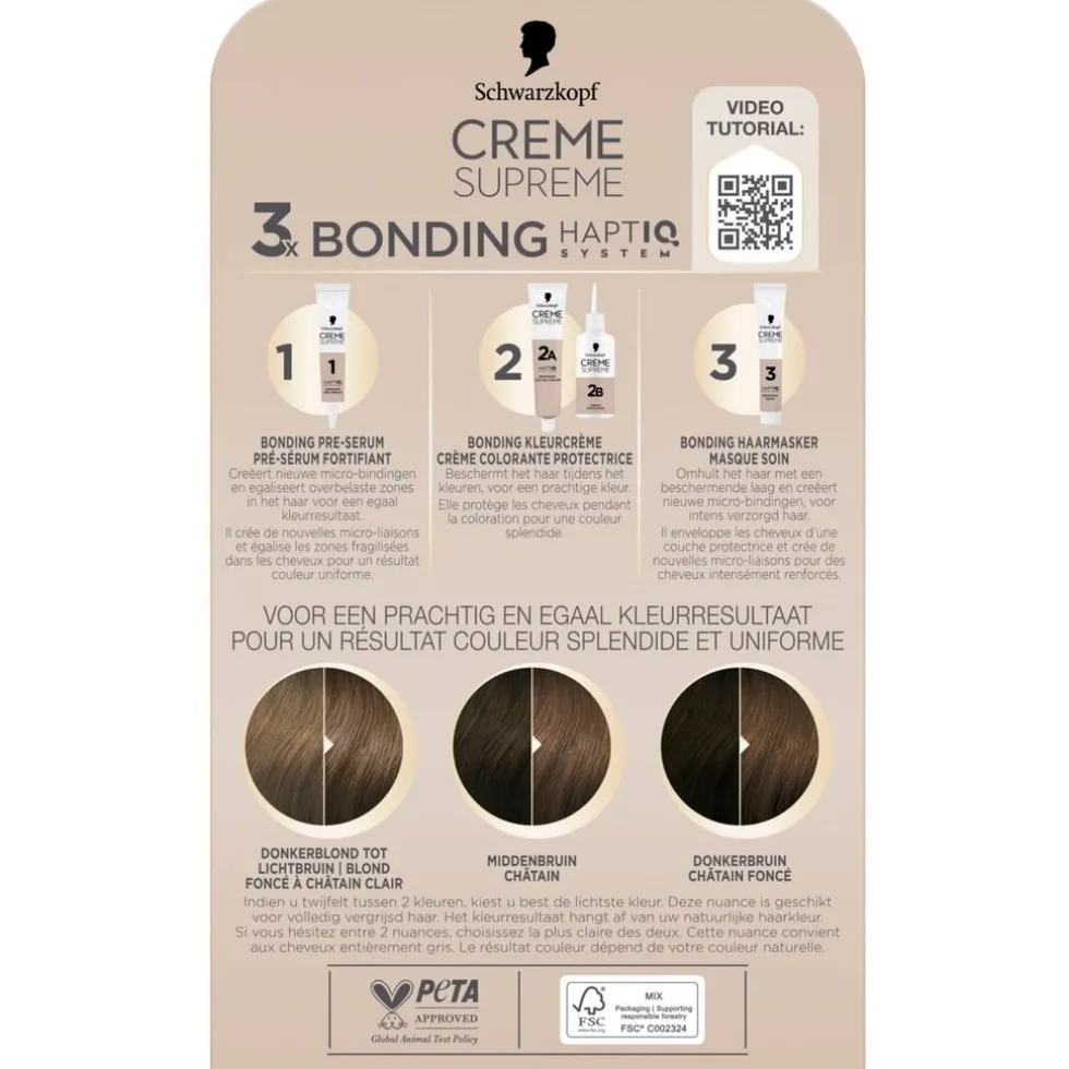 schwarzkopf-creme-supreme-6-0-xIEAERoX-5.webp Outlet Schwarzkopf Creme Supreme 6-0 Natuurlijk Lichtbruin Verzorgende Crèmekleuring