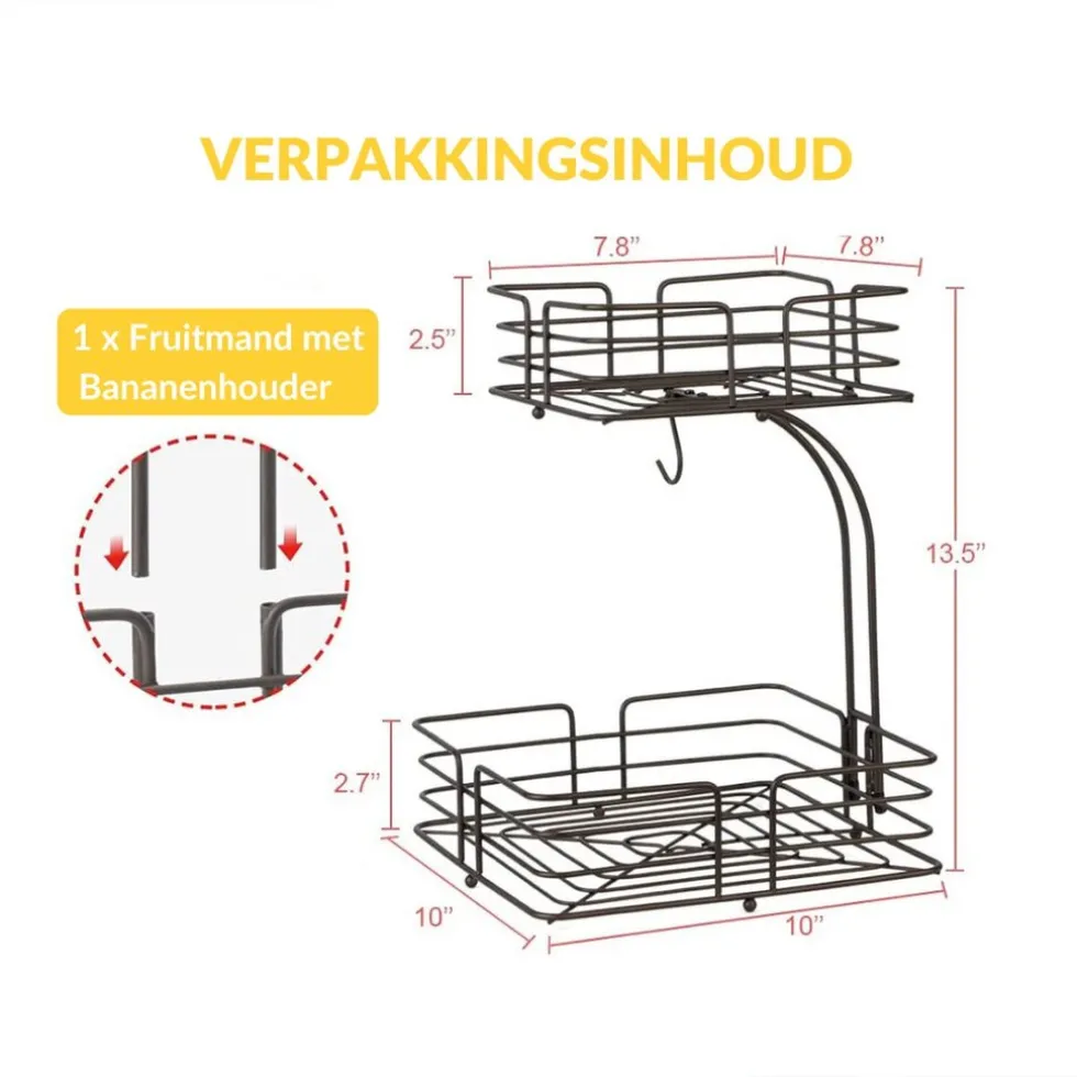 sensahome-fruitmand-met-banane-gPvYGOXu-1.webp New SensaHome Fruitmand Met Bananenhouder Vierkant 2-Laags