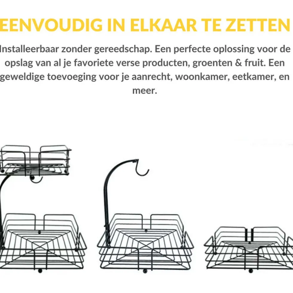 sensahome-fruitmand-met-banane-gPvYGOXu-2.webp New SensaHome Fruitmand Met Bananenhouder Vierkant 2-Laags