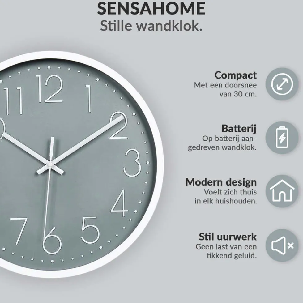 sensahome-wandklok-minimalisti-ofmaBDPZ-2.webp New SensaHome Wandklok Minimalistische Design Stille Uurwerk TM20050-4