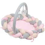 Sale Sevibaby Roze 3-in-1 Braided Bedbumper En Babynest
