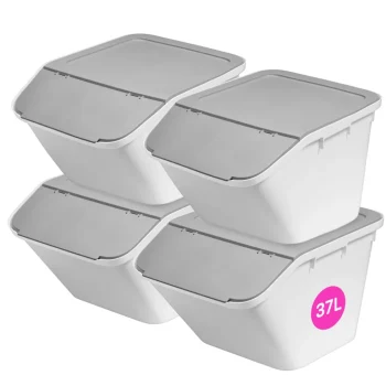 Online SmartStore Set Van 5 Stevige Opbergbox Collect Stack-it 37L