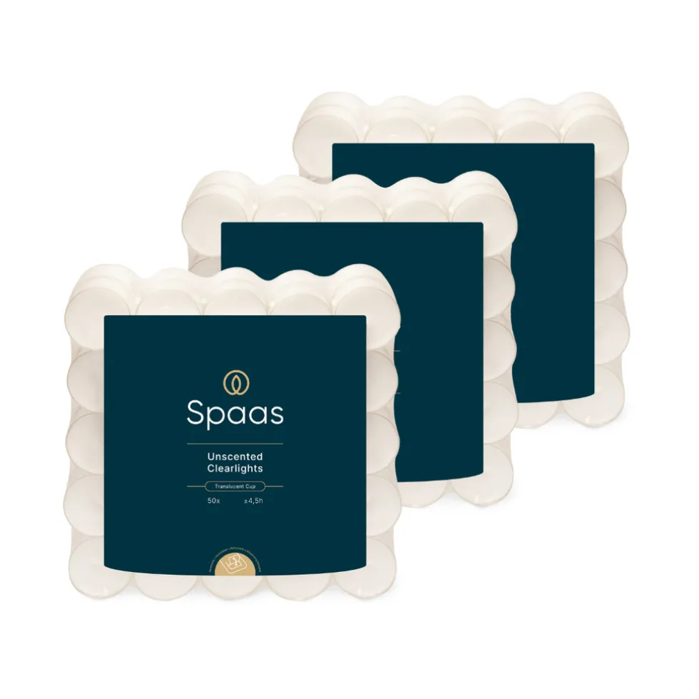 spaas-clearlights-theelichten-vjBIdRCm-0.webp Fashion Spaas Clearlights Theelichten Wit 4,5u Ø3,8cm 3 X 50 Stuks