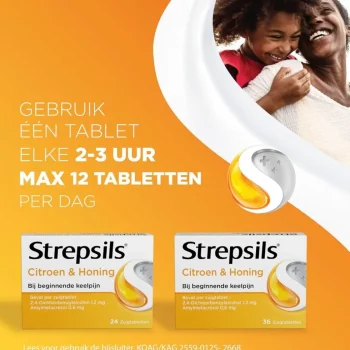 Hot Strepsils Citroen & Honing Zuigtabletten