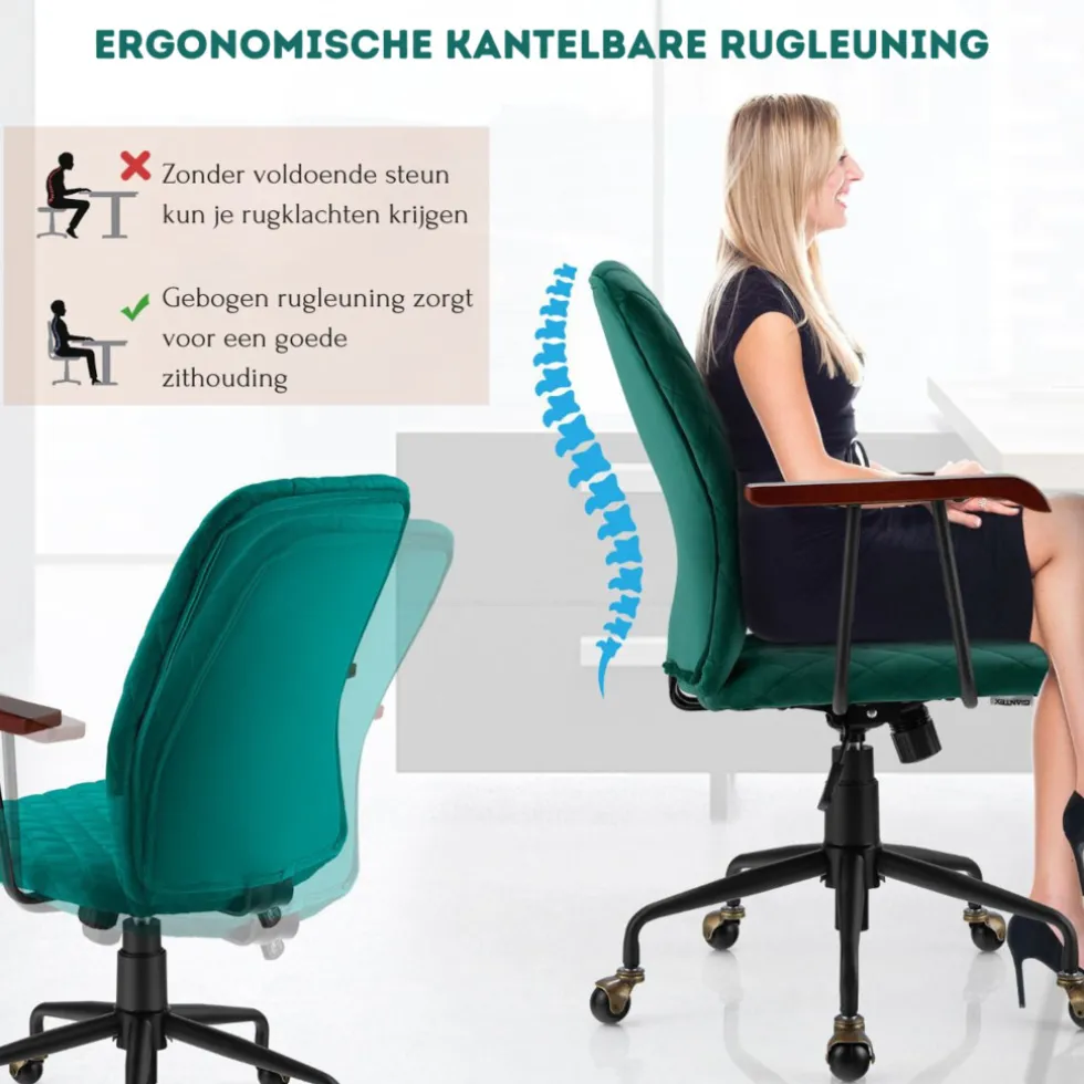 trendmix-fluwelen-vintage-bure-FmTkulvm-3.webp Fashion Trendmix Fluwelen Vintage Bureaustoel Met Kantelbare Rugleuning