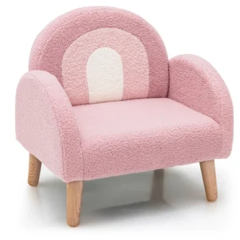 Discount Trendmix Kinder Fauteuil Teddy Stof Regenboog Lounge Stoel