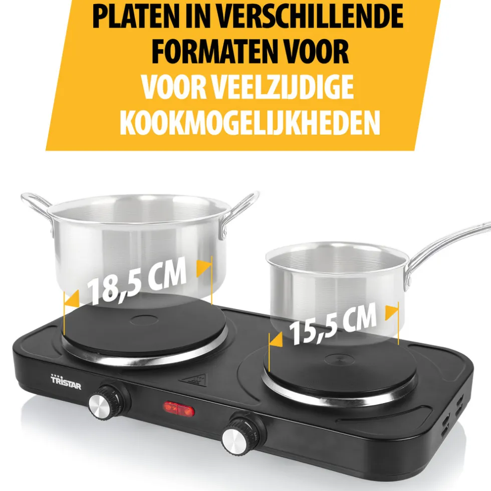 tristar-elektrische-kookplaat-vIlgCnte-1.webp Sale Tristar Elektrische Kookplaat KP-6152 Vrijstaand 2 Kookzones Vrijstaand
