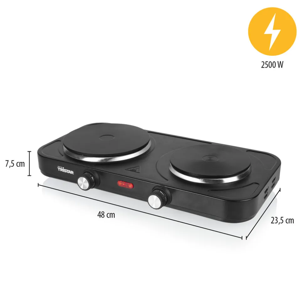 tristar-elektrische-kookplaat-vIlgCnte-3.webp Sale Tristar Elektrische Kookplaat KP-6152 Vrijstaand 2 Kookzones Vrijstaand