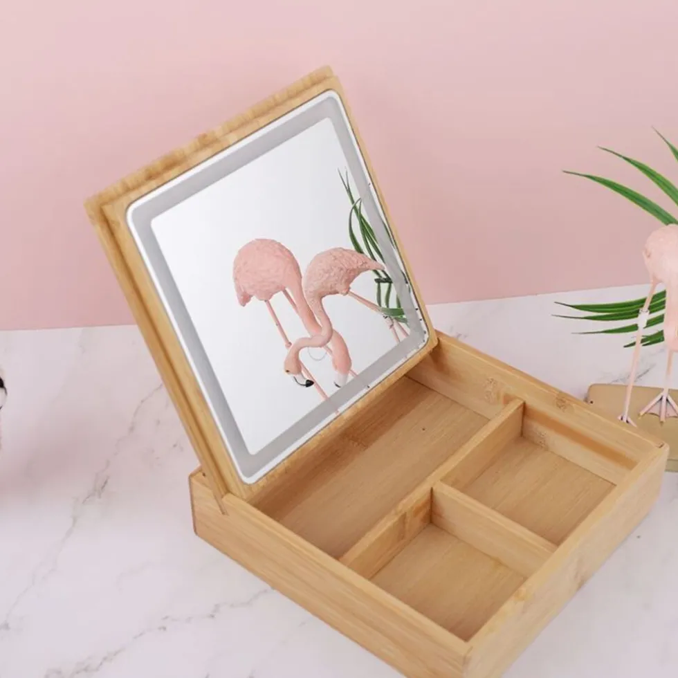 uniq-2-in-1-led-make-upspiegel-JqnAUXTB-2.webp Discount UNIQ 2-in-1 Led Make-upspiegel Sieradendoos En Make-up Organizer