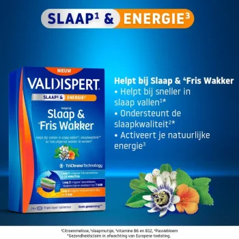 Outlet Valdispert Slaap & Fris Wakker Triple Layer Tabletten