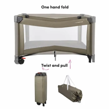 Clearance X Adventure Campingbedje / Reisbed Twist Groen Inclusief Transporttas