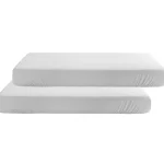 Outlet ZZZOO Airgosafe 60 X 120 Cm Wit Ledikant Hoeslaken Duopack